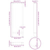 Coffee Table Legs Anthracite 2 pcs 40x(110-111) cm Steel