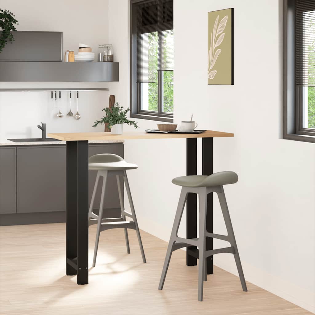 Bar Table Legs Black 2 pcs 50x(110-111) cm Steel