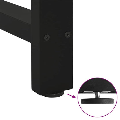 Bar Table Legs Black 2 pcs 50x(110-111) cm Steel
