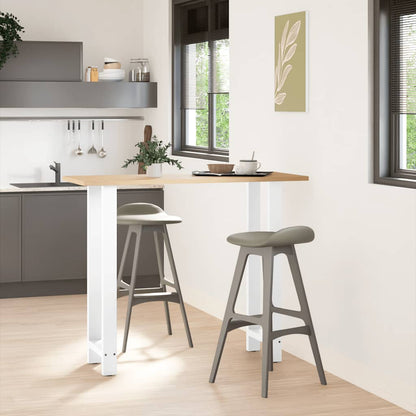 Bar Table Legs White 2 pcs 50x(110-111) cm Steel