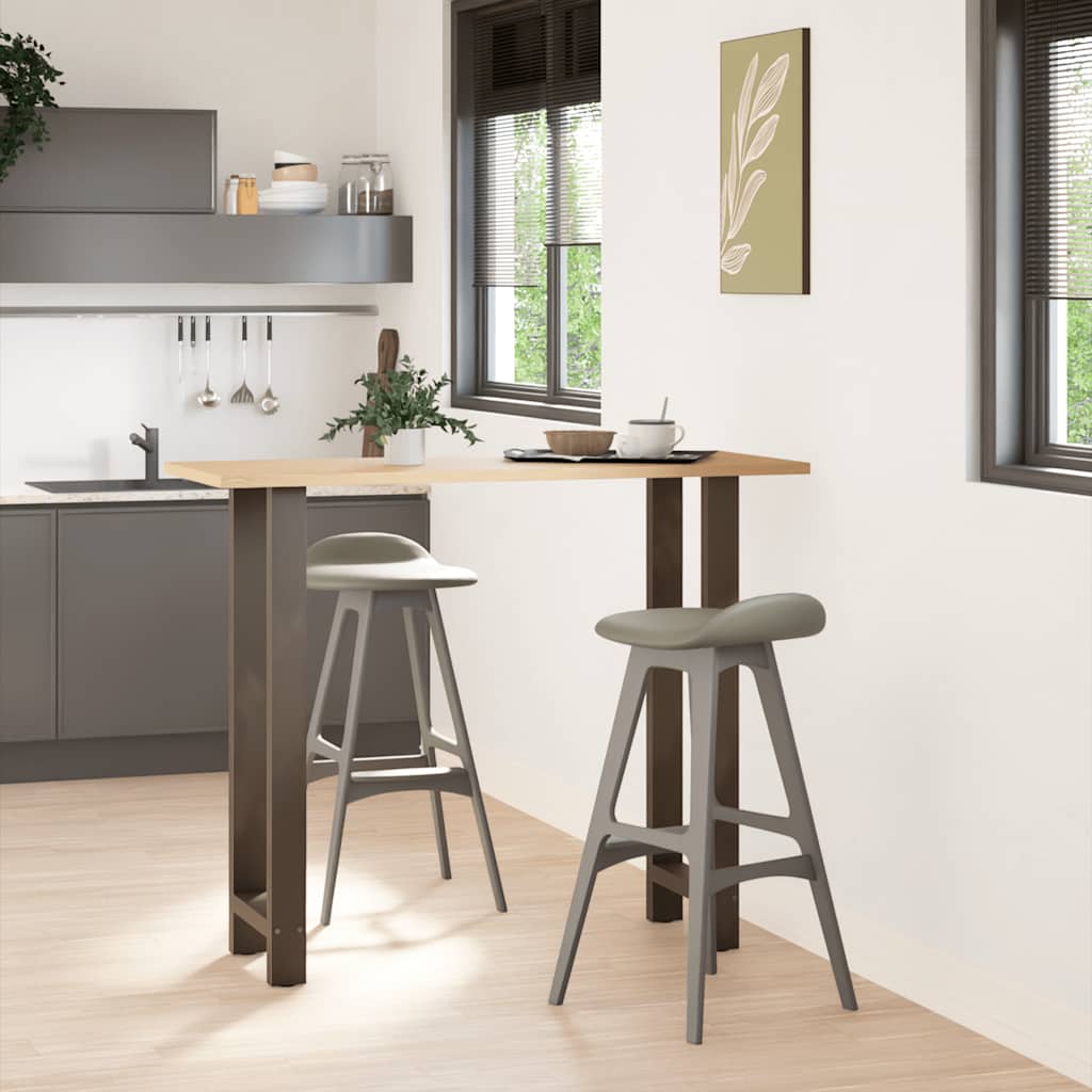 Bar Table Legs Natural Steel 2 pcs 50x(110-111) cm Steel
