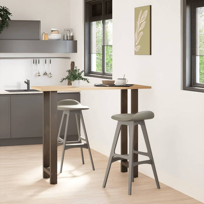 Bar Table Legs Natural Steel 2 pcs 50x(110-111) cm Steel