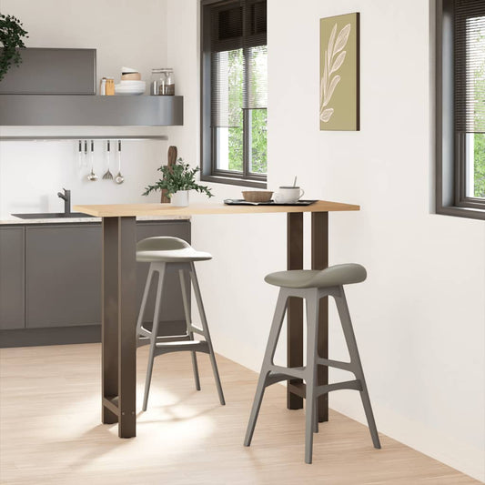Bar Table Legs Natural Steel 2 pcs 50x(110-111) cm Steel