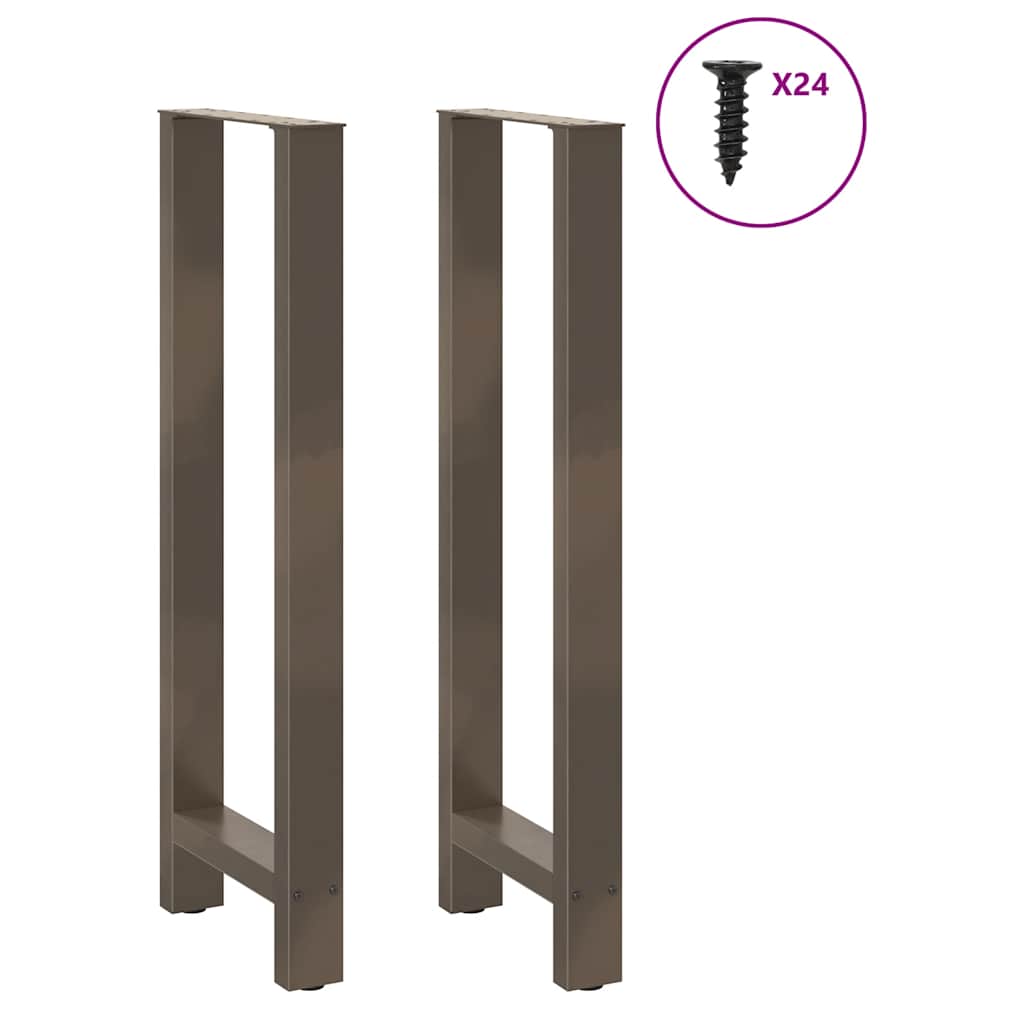 Bar Table Legs Natural Steel 2 pcs 50x(110-111) cm Steel