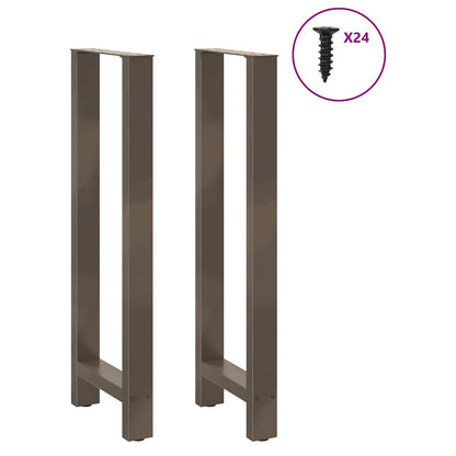 Bar Table Legs Natural Steel 2 pcs 50x(110-111) cm Steel