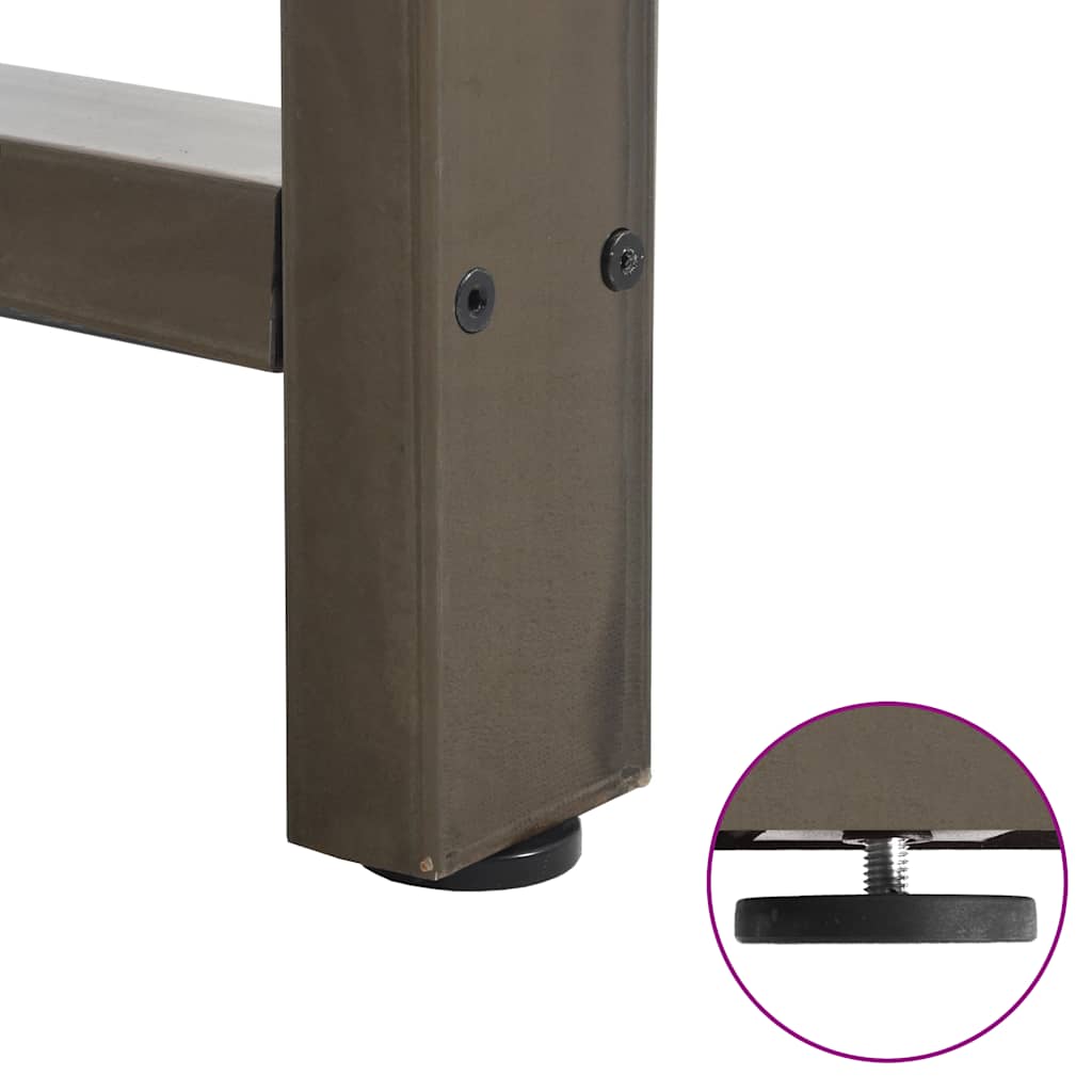 Bar Table Legs Natural Steel 2 pcs 50x(110-111) cm Steel