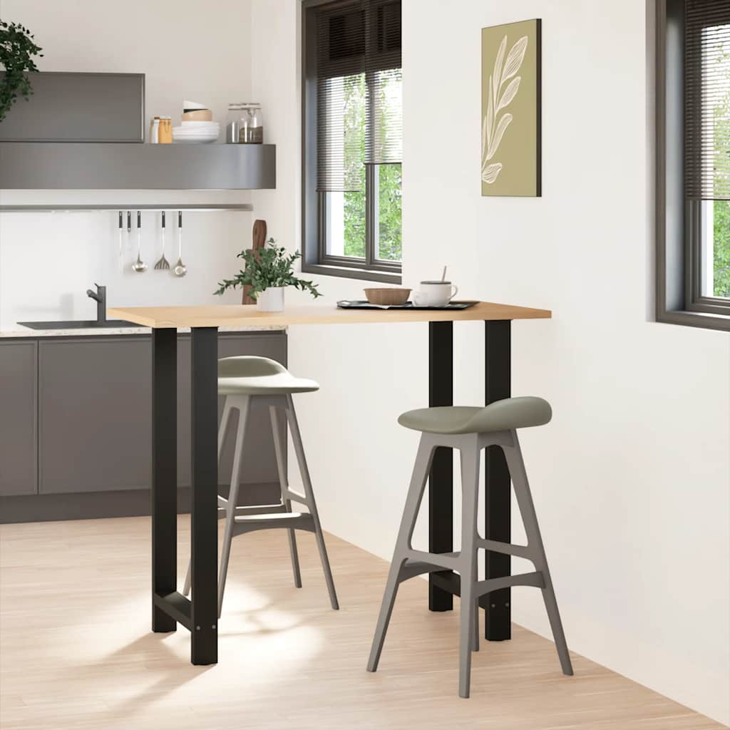 Bar Table Legs Black 2 pcs 60x(110-111) cm Steel