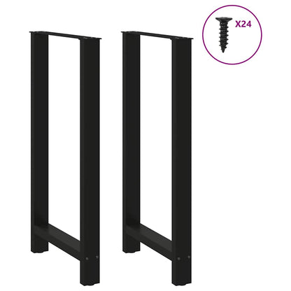 Bar Table Legs Black 2 pcs 60x(110-111) cm Steel