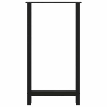 Bar Table Legs Black 2 pcs 60x(110-111) cm Steel