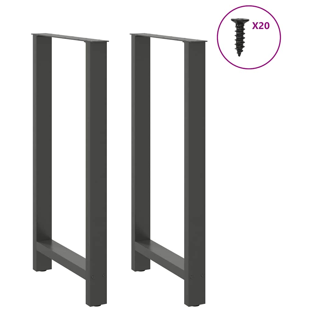Bar Table Legs Anthracite 2 pcs 60x(110-111) cm Steel