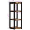 Wall Shelf Multicolour 35x35x100 cm Solid Wood Reclaimed
