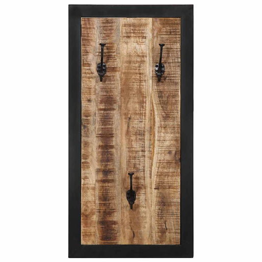 Coat Rack 40x2x80 cm Solid Rough Wood Mango