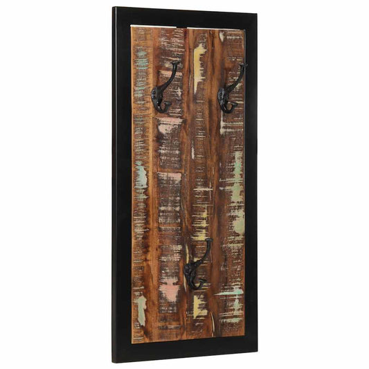 Coat Rack Multicolour 40x2x80 cm Solid Wood Reclaimed