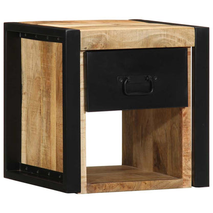 Bedside Cabinets 2 pcs 40x35x40 cm Solid Rough Wood Mango