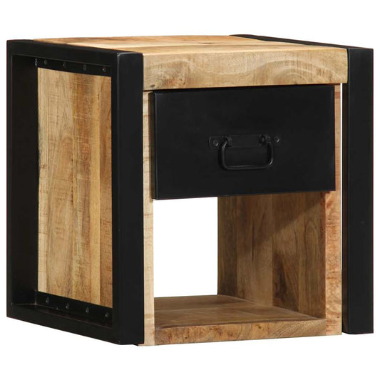 Bedside Cabinets 2 pcs 40x35x40 cm Solid Rough Wood Mango