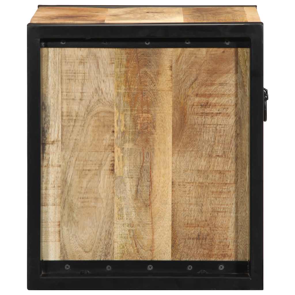 Bedside Cabinets 2 pcs 40x35x40 cm Solid Rough Wood Mango