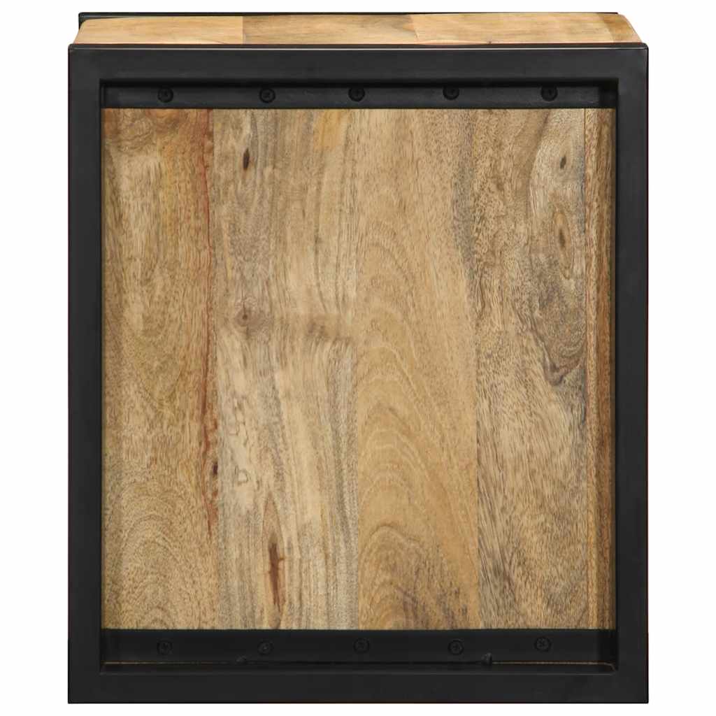 Bedside Cabinets 2 pcs 40x35x40 cm Solid Rough Wood Mango