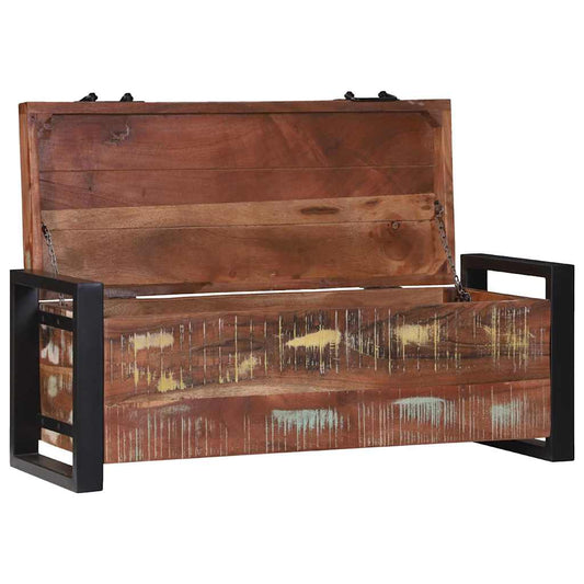 Storage Chests Multicolour 80 x 30 x 30 cm Solid Reclaim wood