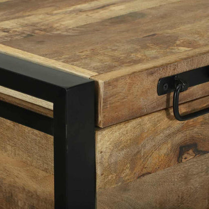 Storage Box Brown 31.50 x 13.78 x 17.72 in Solid Mango wood