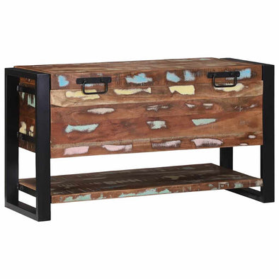 Storage Box Multicolour 80 x 35 x 45 cm Solid Reclaim wood