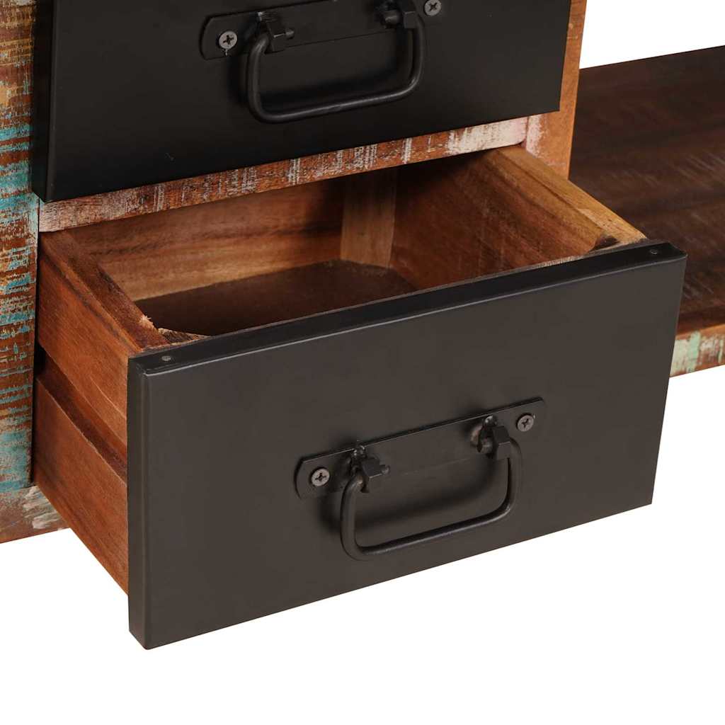 Storage Bench Multicolour 80 x 35 x 40 cm Solid Reclaim wood