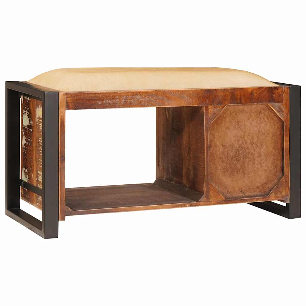 Storage Bench Multicolour 80 x 35 x 40 cm Solid Reclaim wood