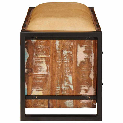 Storage Bench Multicolour 80 x 35 x 40 cm Solid Reclaim wood