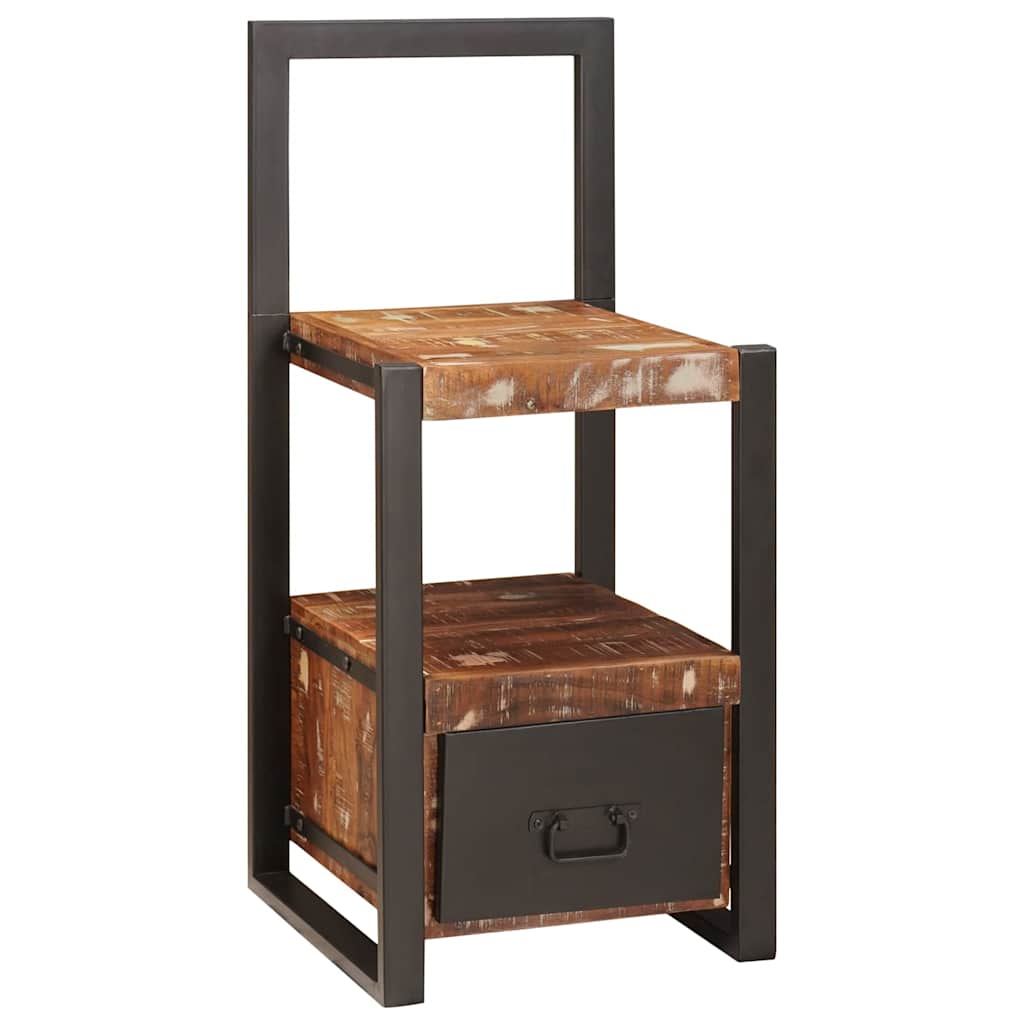 Valet Stand Multicolour 40 x 40 x 90 cm Solid Reclaim Wood