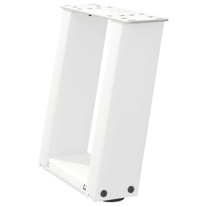 Coffee Table Legs U-Shaped 2 pcs White 30x(30-31) cm Steel