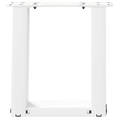 Coffee Table Legs U-Shaped 2 pcs White 30x(30-31) cm Steel