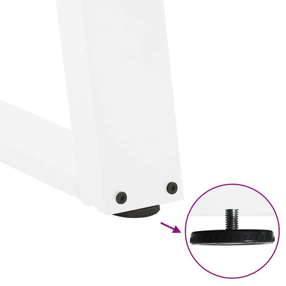 Coffee Table Legs U-Shaped 2 pcs White 30x(30-31) cm Steel