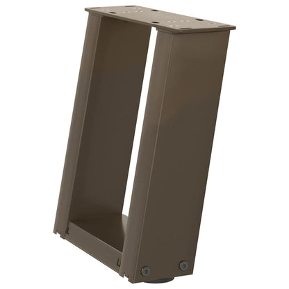 Coffee Table Legs U-Shaped 2 pcs Natural Steel 30x(30-31) cm Steel