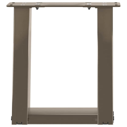 Coffee Table Legs U-Shaped 2 pcs Natural Steel 30x(30-31) cm Steel