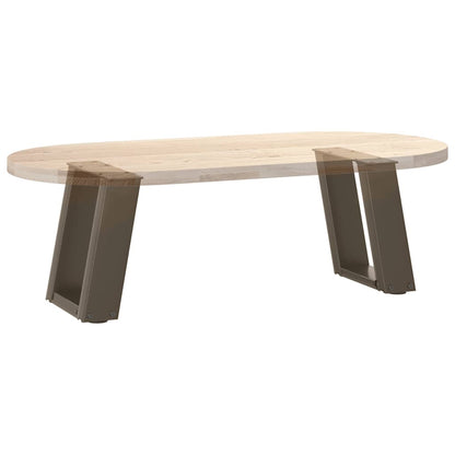 Coffee Table Legs U-Shaped 2 pcs Natural Steel 30x(30-31) cm Steel