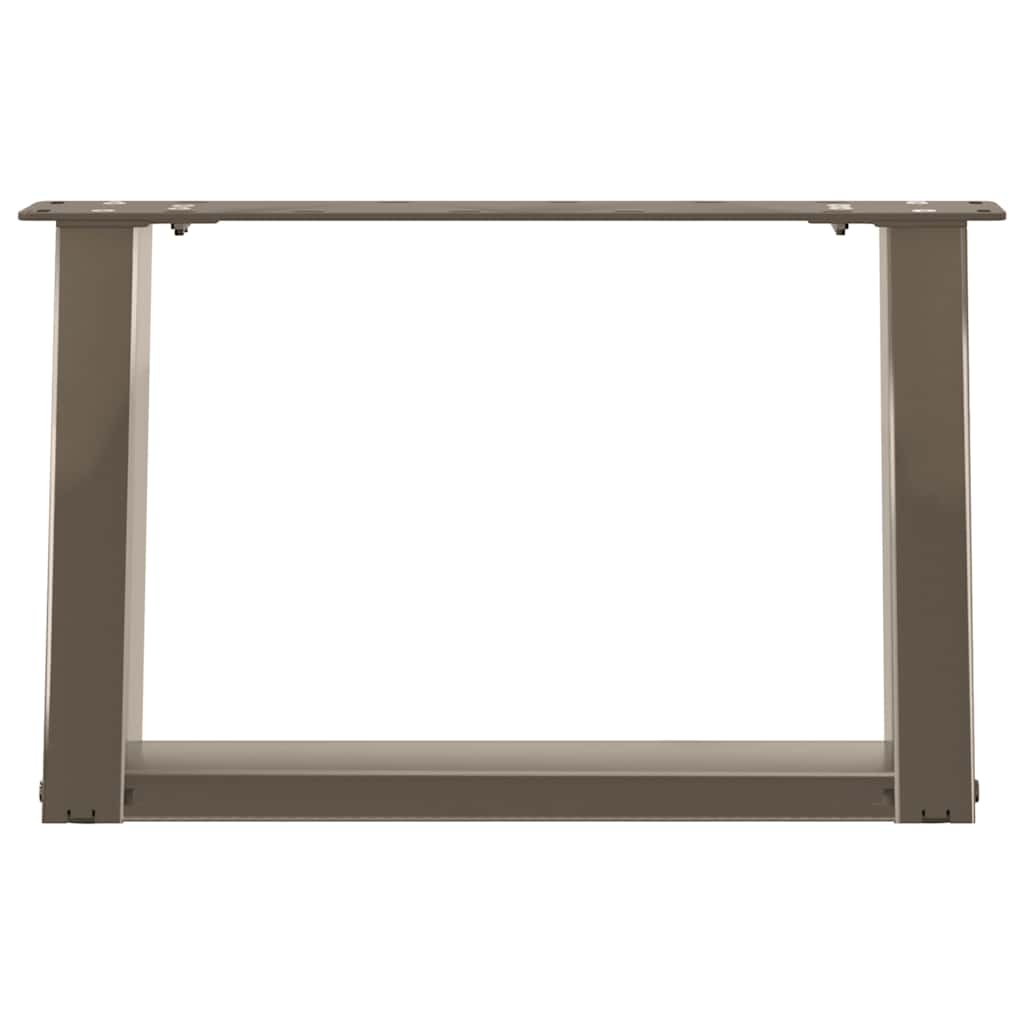 Coffee Table Legs U-Shaped 2 pcs Natural Steel 40x(30-31) cm Steel