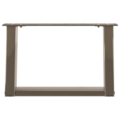 Coffee Table Legs U-Shaped 2 pcs Natural Steel 40x(30-31) cm Steel
