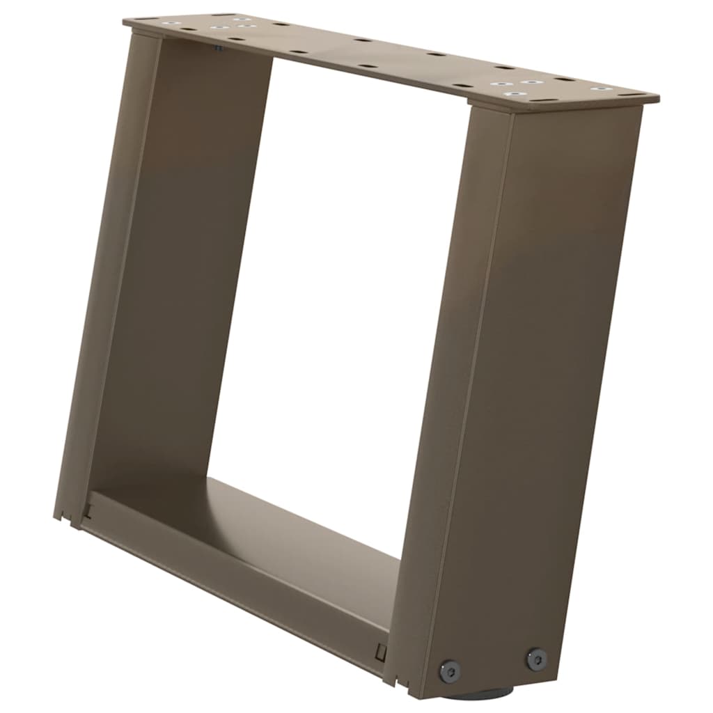 Coffee Table Legs U-Shaped 2 pcs Natural Steel 50x(30-31) cm Steel
