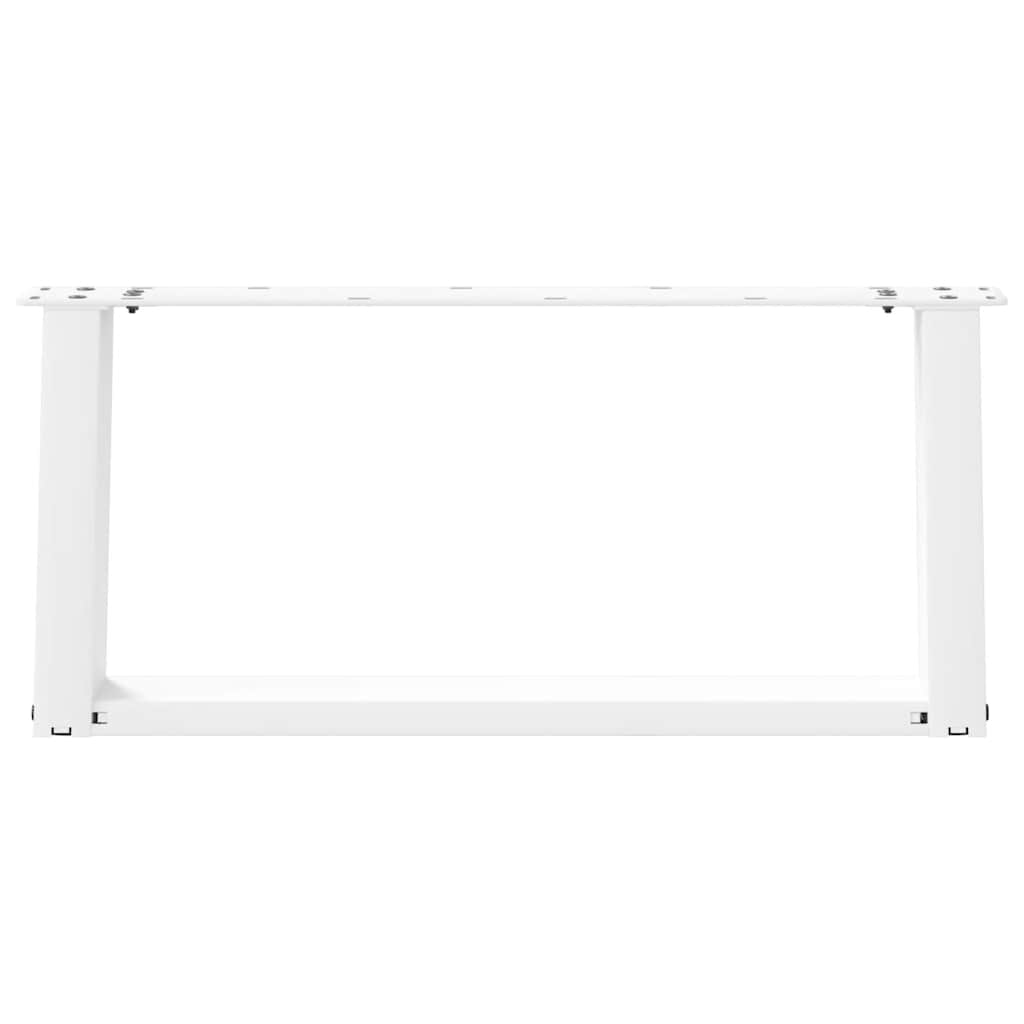 Coffee Table Legs U-Shaped 2 pcs White 70x(30-31) cm Steel