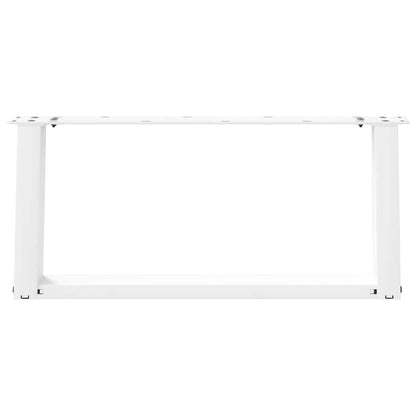 Coffee Table Legs U-Shaped 2 pcs White 70x(30-31) cm Steel