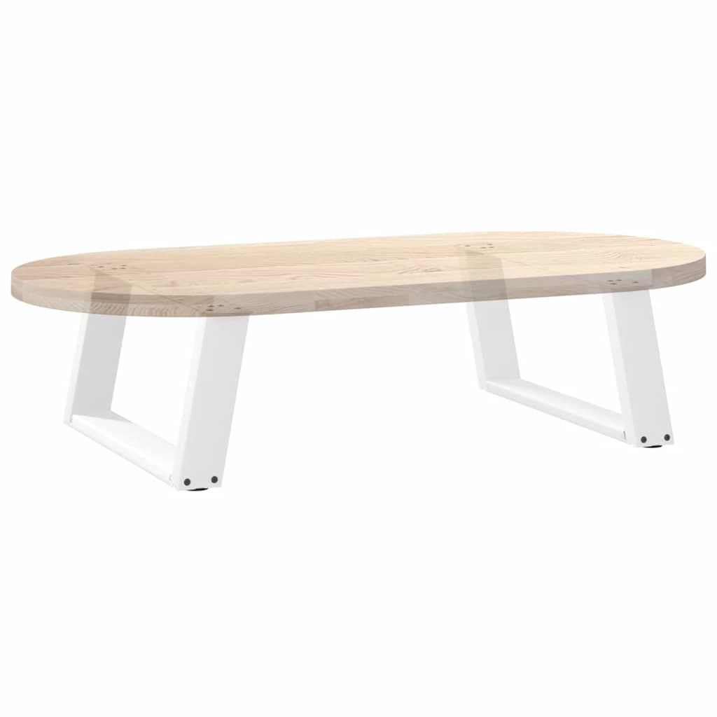 Coffee Table Legs U-Shaped 2 pcs White 70x(30-31) cm Steel