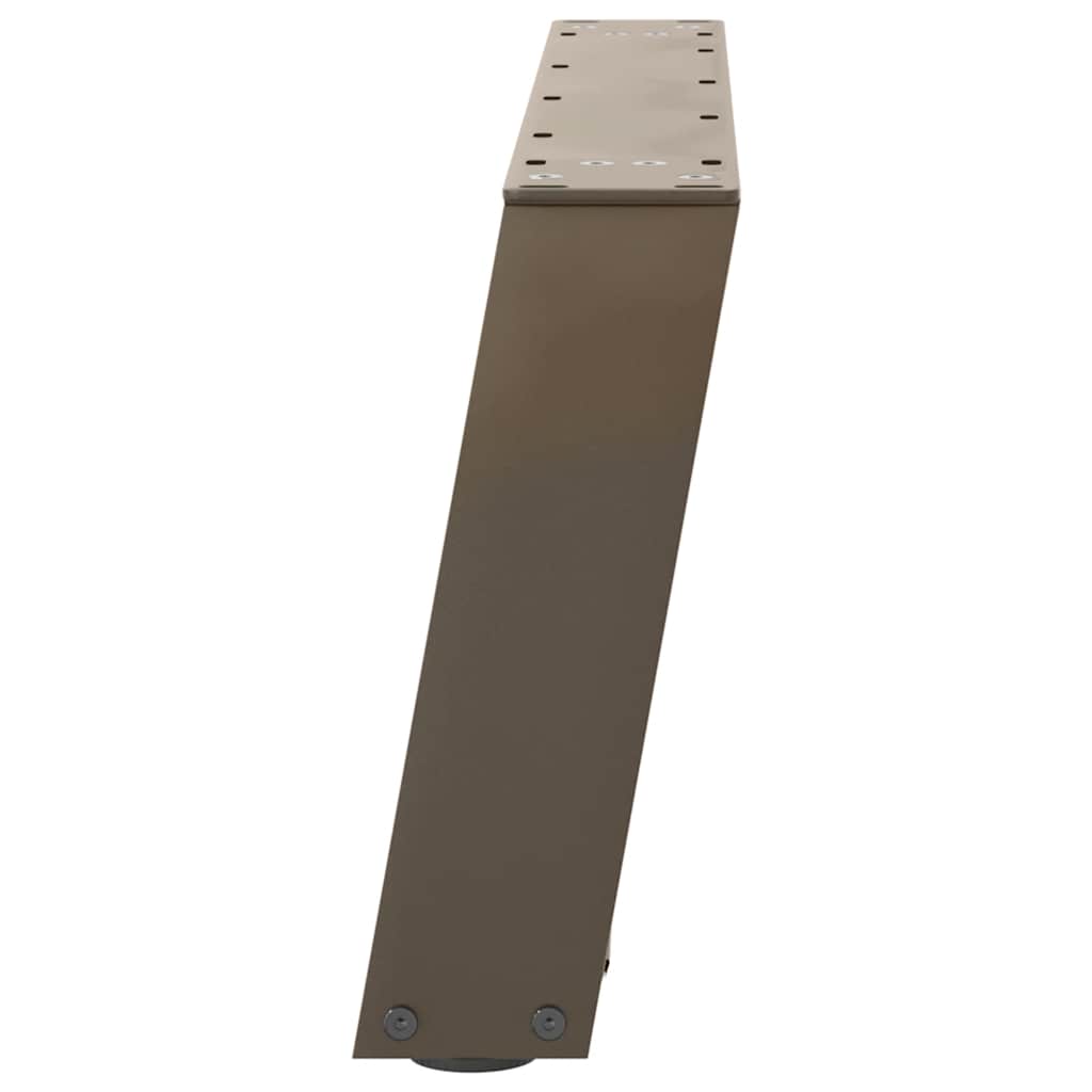 Coffee Table Legs U-Shaped 2 pcs Natural Steel 70x(30-31) cm Steel