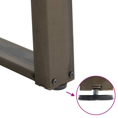 Coffee Table Legs U-Shaped 2 pcs Natural Steel 70x(30-31) cm Steel