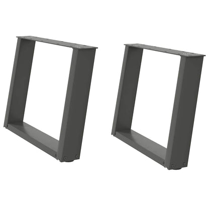 Coffee Table Legs U-Shaped 2 pcs Anthracite 70x(42-43) cm Steel