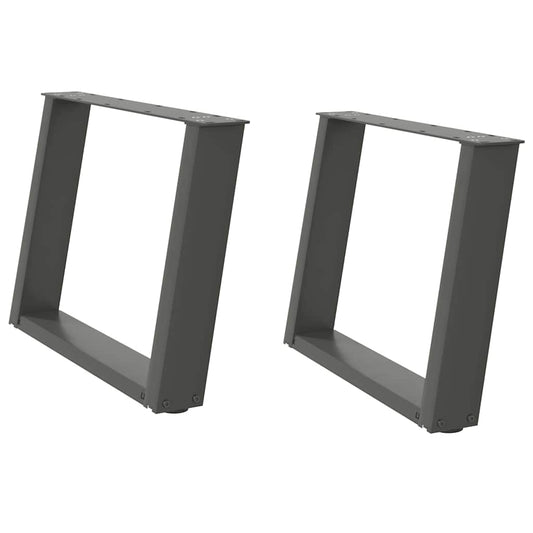 Coffee Table Legs U-Shaped 2 pcs Anthracite 70x(42-43) cm Steel
