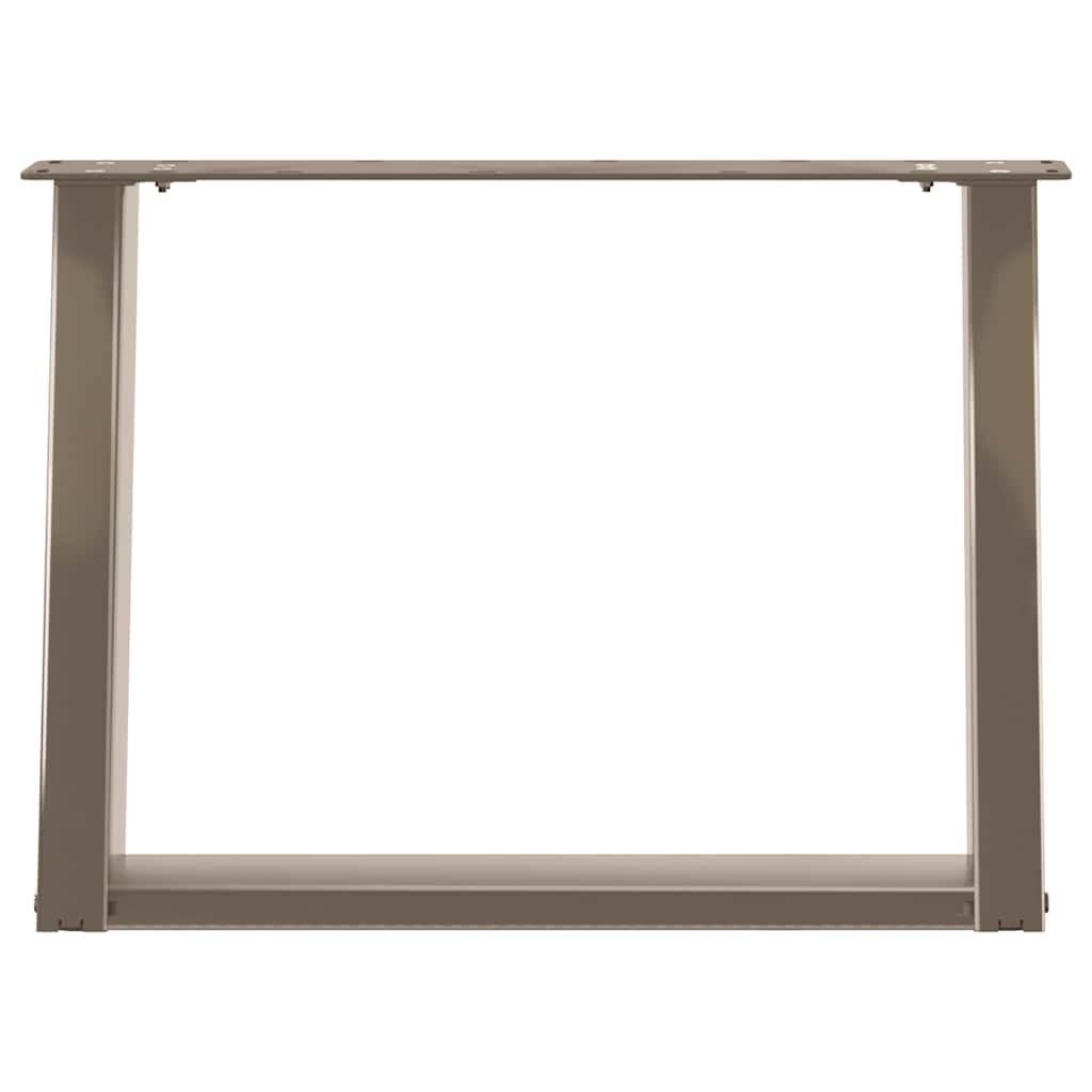 Coffee Table Legs U-Shaped 2 pcs Natural Steel 70x(42-43) cm Steel