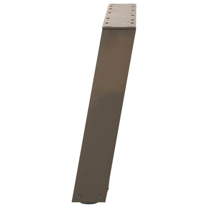 Coffee Table Legs U-Shaped 2 pcs Natural Steel 70x(42-43) cm Steel