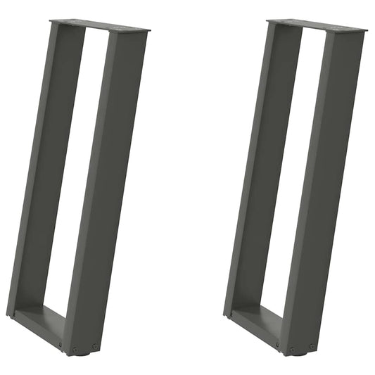 Console Table Legs U-Shaped 2 pcs Anthracite 28x(72-73) cm Steel