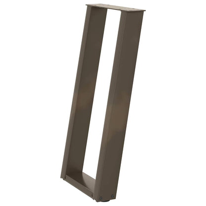 Console Table Legs U-Shaped 2 pcs Natural Steel 28x(72-73) cm Steel