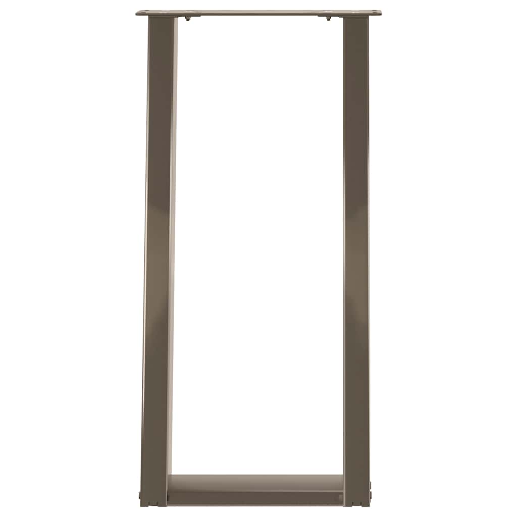 Console Table Legs U-Shaped 2 pcs Natural Steel 28x(72-73) cm Steel