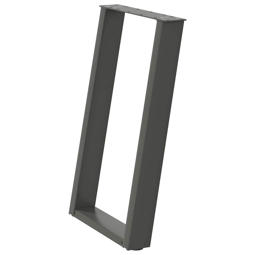 Dining Table Legs U-Shaped 2 pcs Anthracite 50x(72-73) cm Steel
